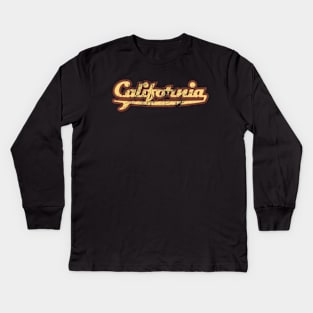 Vintage cali Surf Kids Long Sleeve T-Shirt